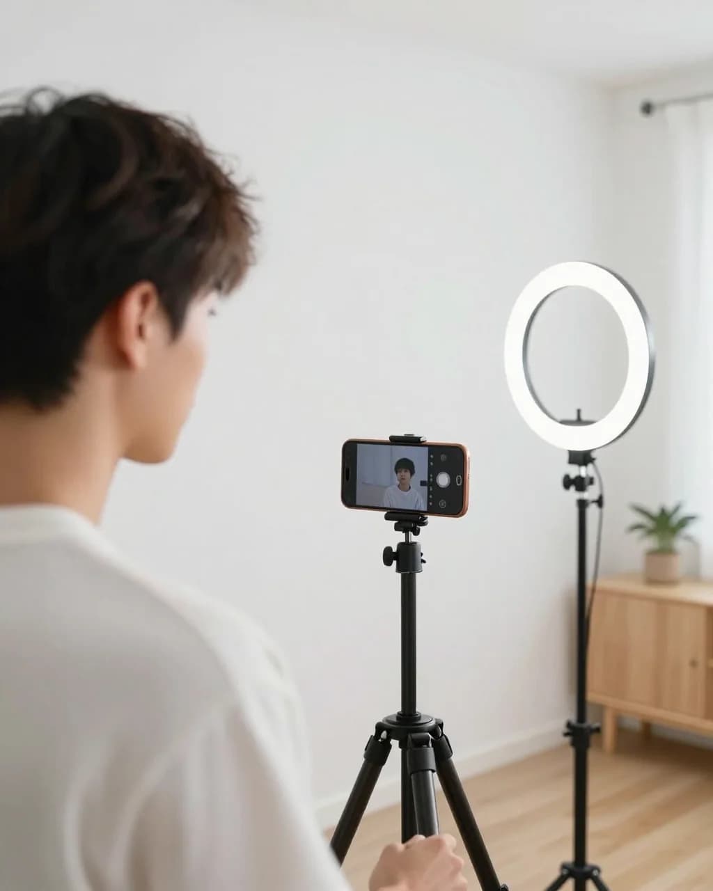 Behind the camera