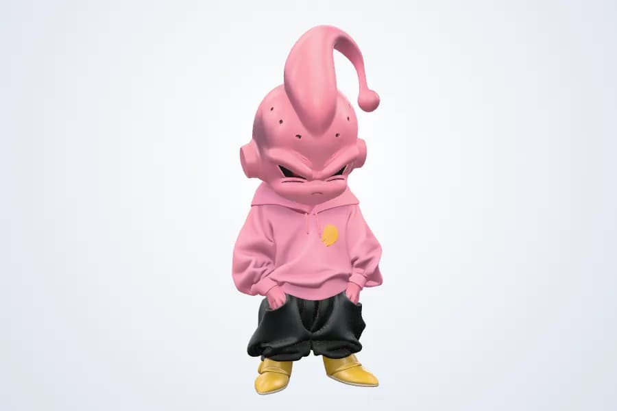 Pink hoodie — 3D model preview